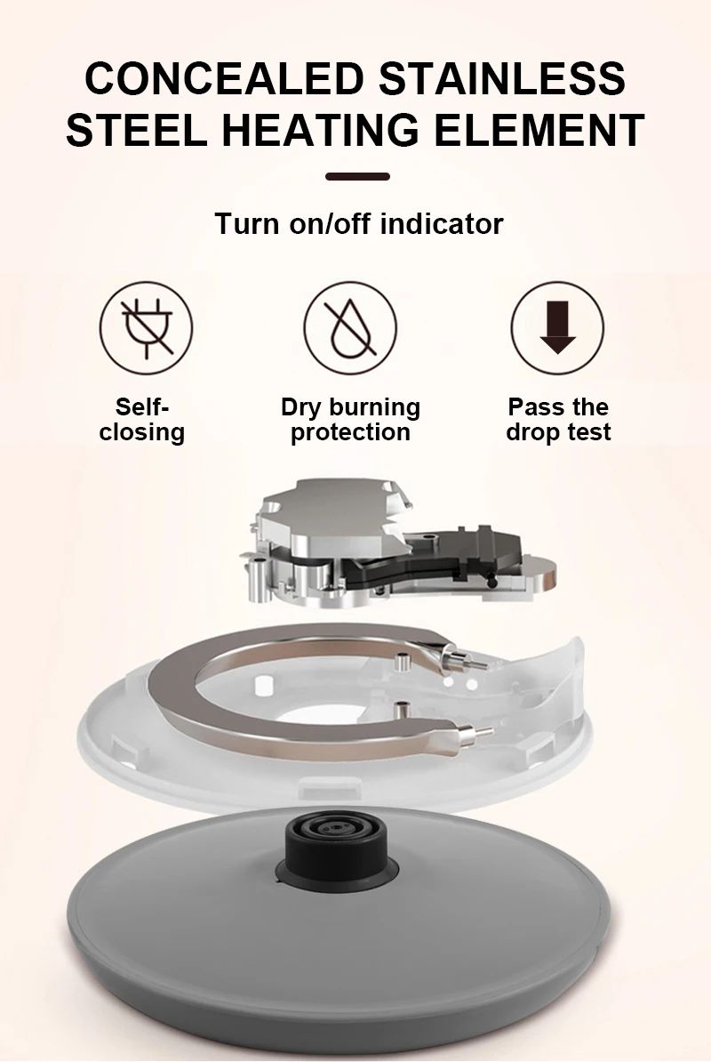 DSP Ηλεκτρικός Λευκός Κεραμικός Βραστήρας 2200W 1.7L DSP Ηλεκτρικός Λευκός Κεραμικός Βραστήρας 2200W 1.7L