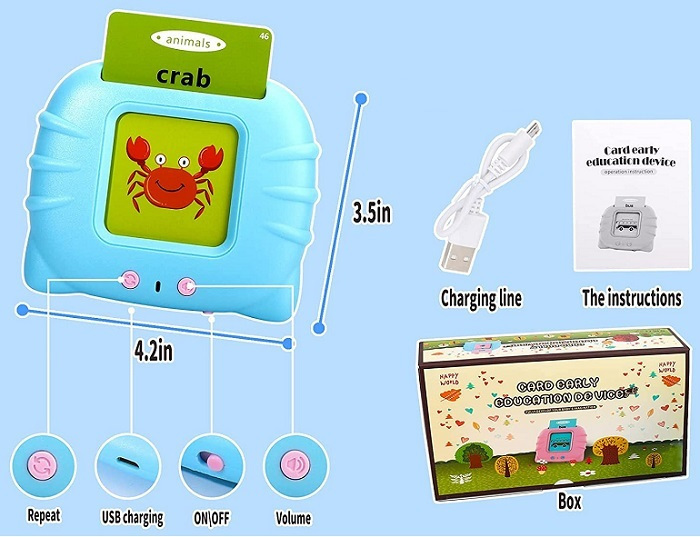 Early Education Card Machine Device Εκπαιδευτικό Παιχνίδι Γνώσεων για Παιδιά με Ήχους 2-6 Ετών Early Education Card Machine Device Εκπαιδευτικό Παιχνίδι Γνώσεων για Παιδιά με Ήχους 2-6 Ετών