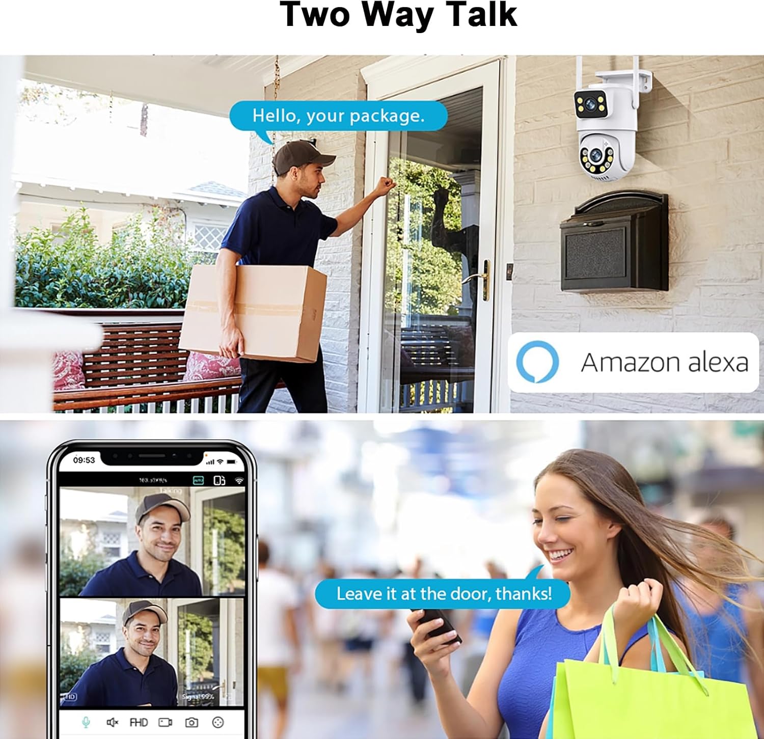 Έγχρωμη Ασύρματη Διπλή IP Κάμερα Παρακολούθησης Wi-Fi 4MP με Αμφίδρομη Επικοινωνία και Φακό - JORTAN Έγχρωμη Ασύρματη Διπλή IP Κάμερα Παρακολούθησης Wi-Fi 4MP με Αμφίδρομη Επικοινωνία και Φακό - JORTAN