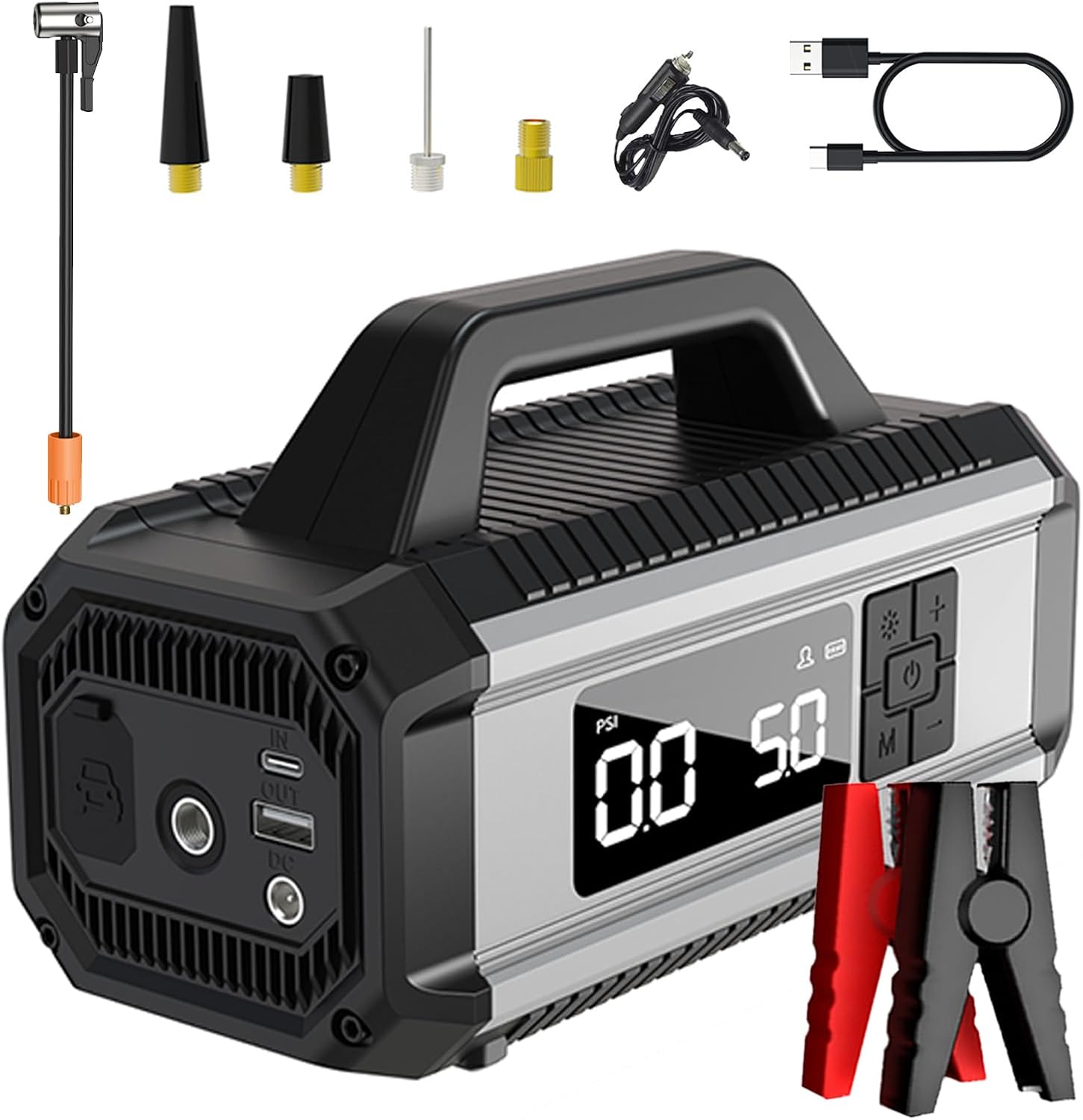 Εκκινητής Μπαταρίας Αυτοκινήτου 12V με Τρόμπα 13000mAh & Ψηφιακή Οθόνη - Andowl Εκκινητής Μπαταρίας Αυτοκινήτου 12V με Τρόμπα 13000mAh & Ψηφιακή Οθόνη - Andowl