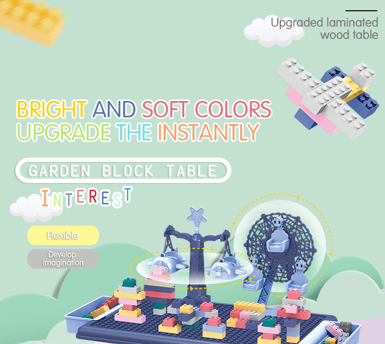 Εκπαιδευτικό Επιτραπέζιο Παιχνίδι Κατασκευής Λούνα Παρκ με Τουβλάκια 69τεμ & Τραπεζάκι Εκπαιδευτικό Επιτραπέζιο Παιχνίδι Κατασκευής Λούνα Παρκ με Τουβλάκια 69τεμ & Τραπεζάκι