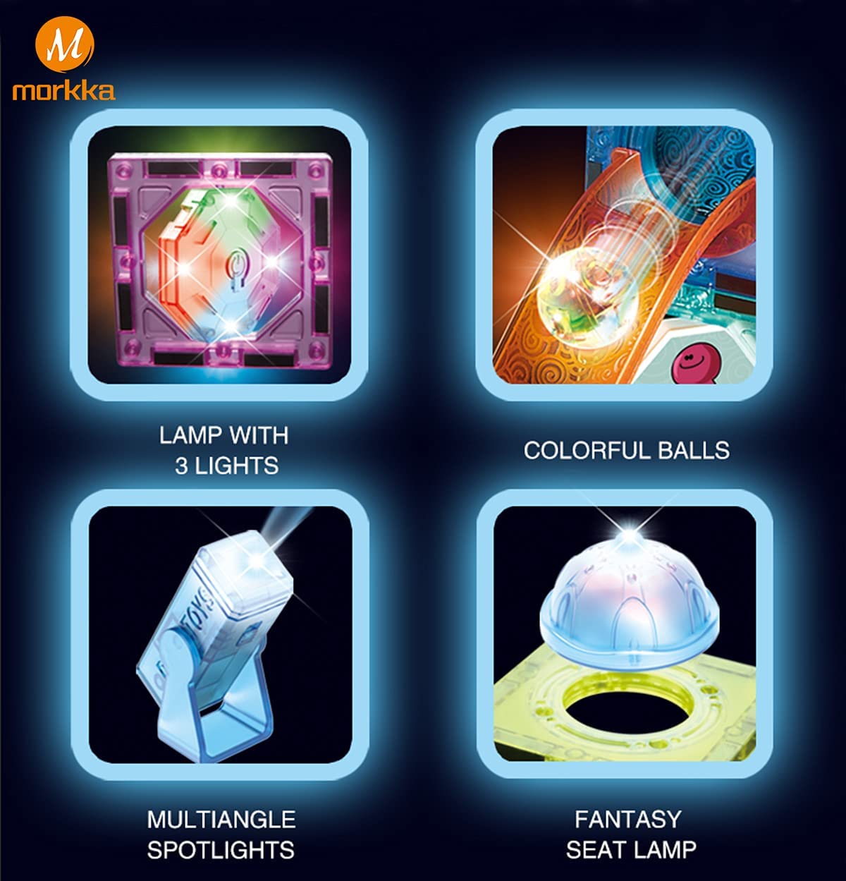 Εκπαιδευτικό Κατασκευαστικό Παιχνίδι για Παιδιά Ηλικίας 3+ Ετών με Φωτιζόμενα Μαγνητικά Τουβλάκια Κατασκευής 75 τμχ. Light Magnetic Blocks Εκπαιδευτικό Κατασκευαστικό Παιχνίδι για Παιδιά Ηλικίας 3+ Ετών με Φωτιζόμενα Μαγνητικά Τουβλάκια Κατασκευής 75 τμχ. Light Magnetic Blocks