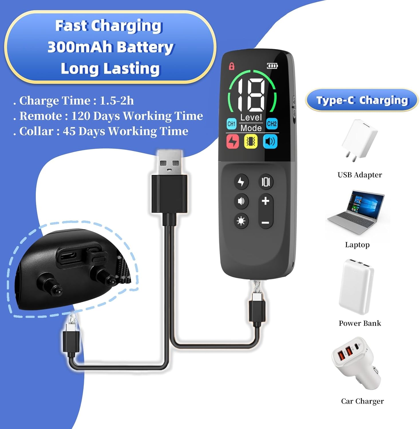 Εκπαιδευτικό Κολάρο Σκύλου με Τηλεχειριστήριο - Συσκευή Εκπαίδευσης για Σκύλους Ρυθμιζόμενο Αδιάβροχο Μαύρο - Eμβέλεια έως 800 μέτρα Εκπαιδευτικό Κολάρο Σκύλου με Τηλεχειριστήριο - Συσκευή Εκπαίδευσης για Σκύλους Ρυθμιζόμενο Αδιάβροχο Μαύρο - Eμβέλεια έως 800 μέτρα