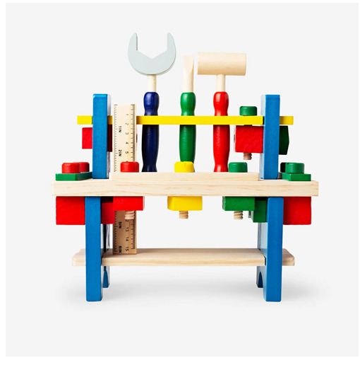 Εκπαιδευτικό Ξύλινο Παιχνίδι Πάγκος Εργασίας για 3+ ετών με Πολύχρωμα Εργαλεία Εκπαιδευτικό Ξύλινο Παιχνίδι Πάγκος Εργασίας για 3+ ετών με Πολύχρωμα Εργαλεία