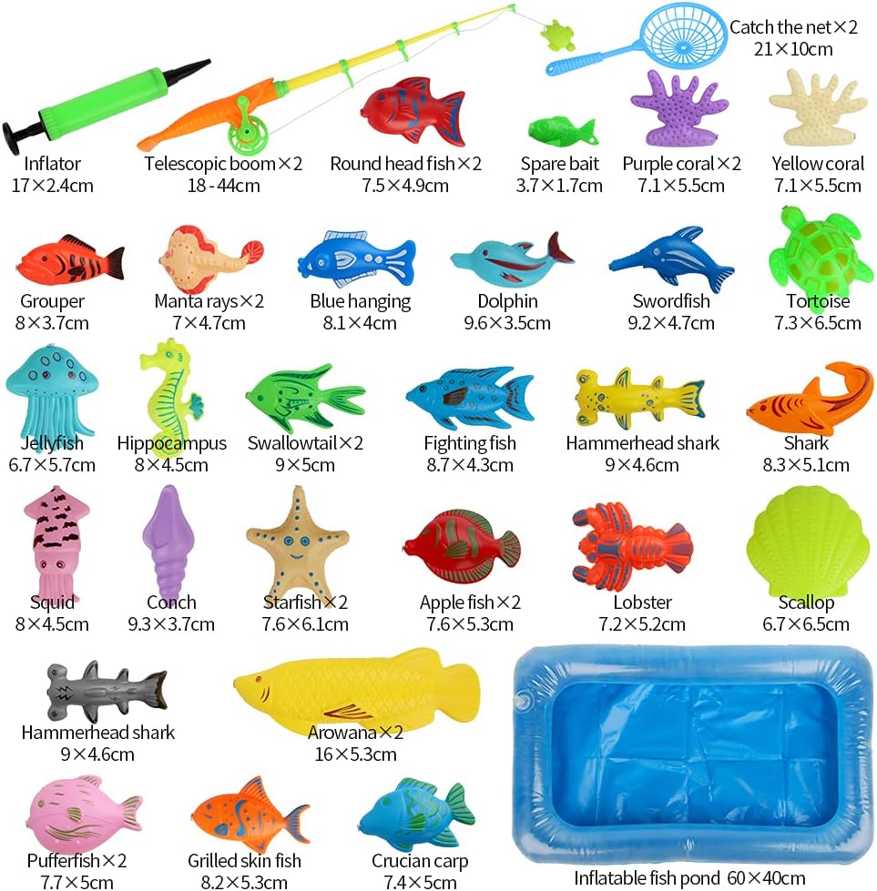 Εκπαιδευτικό Μαγνητικό Παιχνίδι Ψαρέματος με Καλάμια, Απόχες & Πισίνα για Ηλικίες 3+ Ετών Εκπαιδευτικό Μαγνητικό Παιχνίδι Ψαρέματος με Καλάμια, Απόχες & Πισίνα για Ηλικίες 3+ Ετών