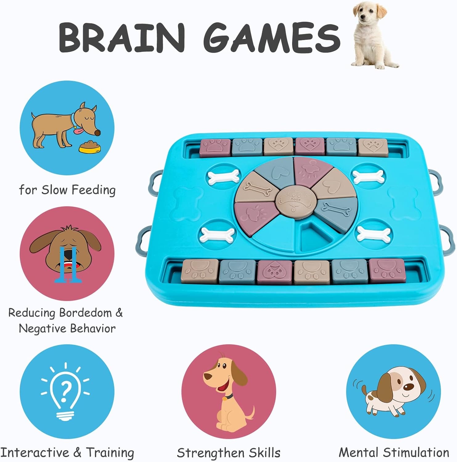 Εκπαιδευτικό Παιχνίδι Αργού Ταΐσματος για Σκύλους Εκπαιδευτικό Παιχνίδι Αργού Ταΐσματος για Σκύλους