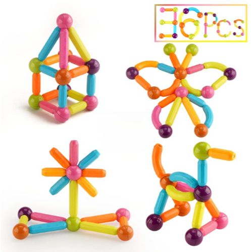 Εκπαιδευτικό Παιχνίδι Σετ Μαγνητών 36 Τεμάχια Magnetic Sticks για Ηλικίες 3+ Εκπαιδευτικό Παιχνίδι Σετ Μαγνητών 36 Τεμάχια Magnetic Sticks για Ηλικίες 3+