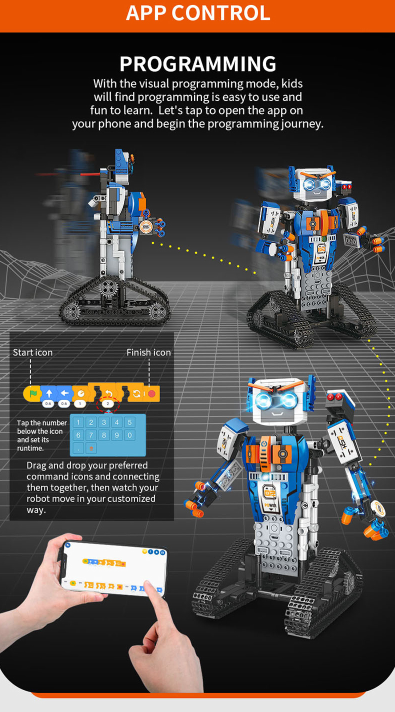Εκπαιδευτικό Παιχνίδι Έξυπνο Συναρμολογούμενο Τηλεκατευθυνόμενο Ρομπότ Εκπαιδευτικό Παιχνίδι Έξυπνο Συναρμολογούμενο Τηλεκατευθυνόμενο Ρομπότ