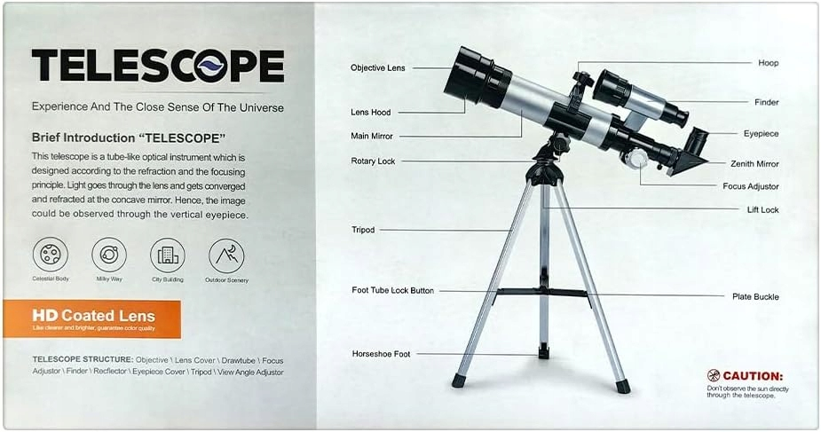 Εκπαιδευτικό Τηλεσκόπιο 50mm με Τρίποδο για Παιδιά 8+ και Ενήλικες Εκπαιδευτικό Τηλεσκόπιο 50mm με Τρίποδο για Παιδιά 8+ και Ενήλικες