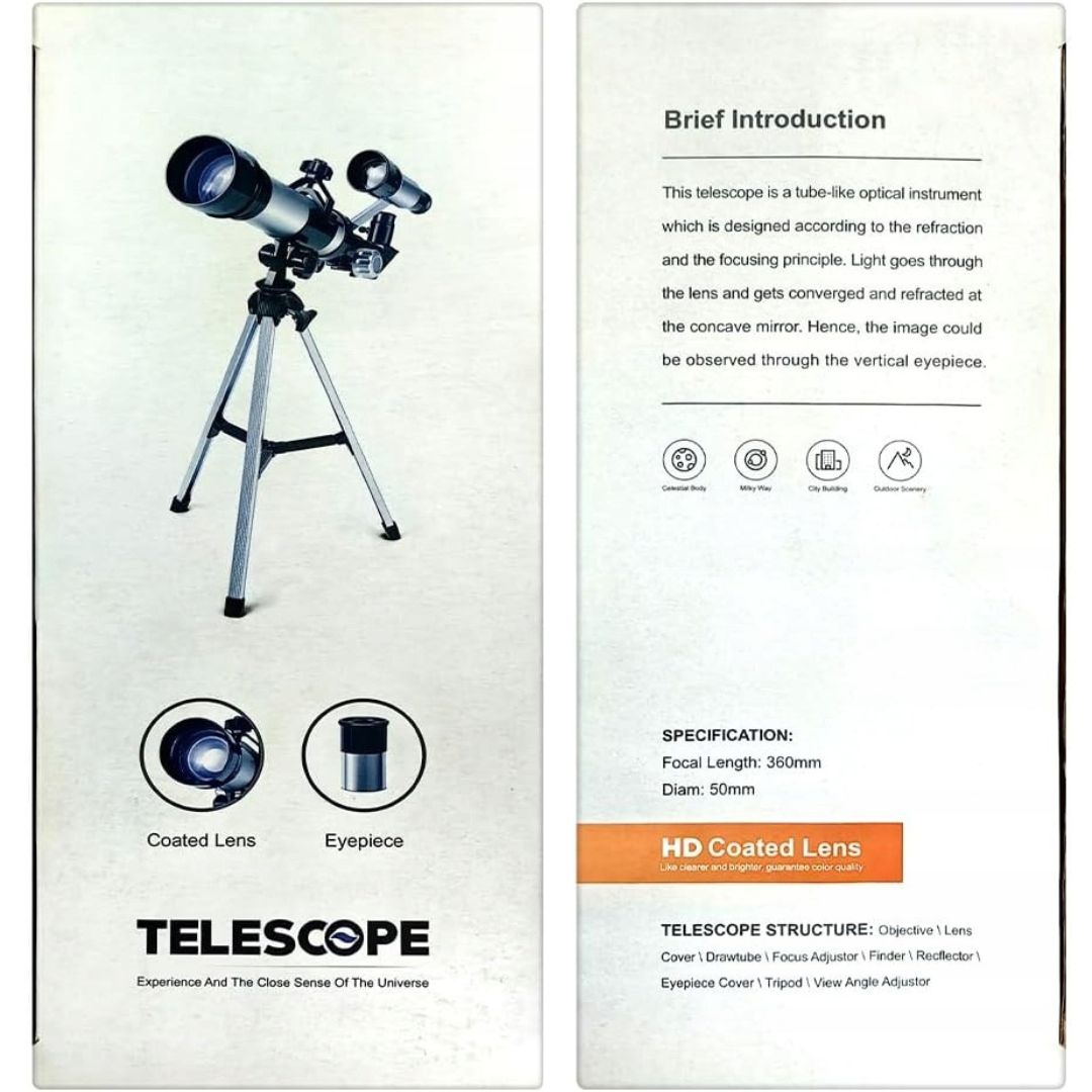 Εκπαιδευτικό Τηλεσκόπιο 50mm με Τρίποδο για Παιδιά 8+ και Ενήλικες Εκπαιδευτικό Τηλεσκόπιο 50mm με Τρίποδο για Παιδιά 8+ και Ενήλικες