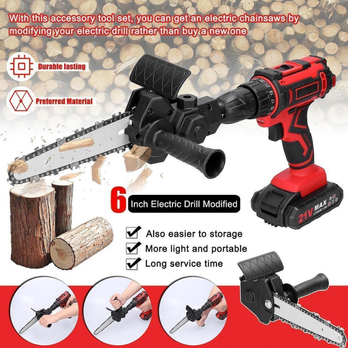 Εξάρτημα Δράπανου Αλυσοπρίονο με Λάμα 15cm Εξάρτημα Δράπανου Αλυσοπρίονο με Λάμα 15cm