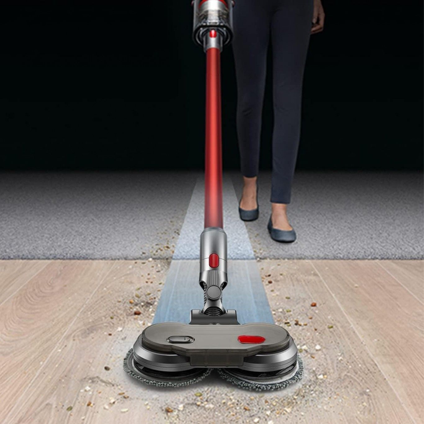 Εξάρτημα Σφουγγαρίστρας για Ηλεκτρική Σκούπα Dyson V7 V8 V10 V11 με 2 Περιστρεφόμενες Κεφαλές και 4 Πανάκια Εξάρτημα Σφουγγαρίστρας για Ηλεκτρική Σκούπα Dyson V7 V8 V10 V11 με 2 Περιστρεφόμενες Κεφαλές και 4 Πανάκια