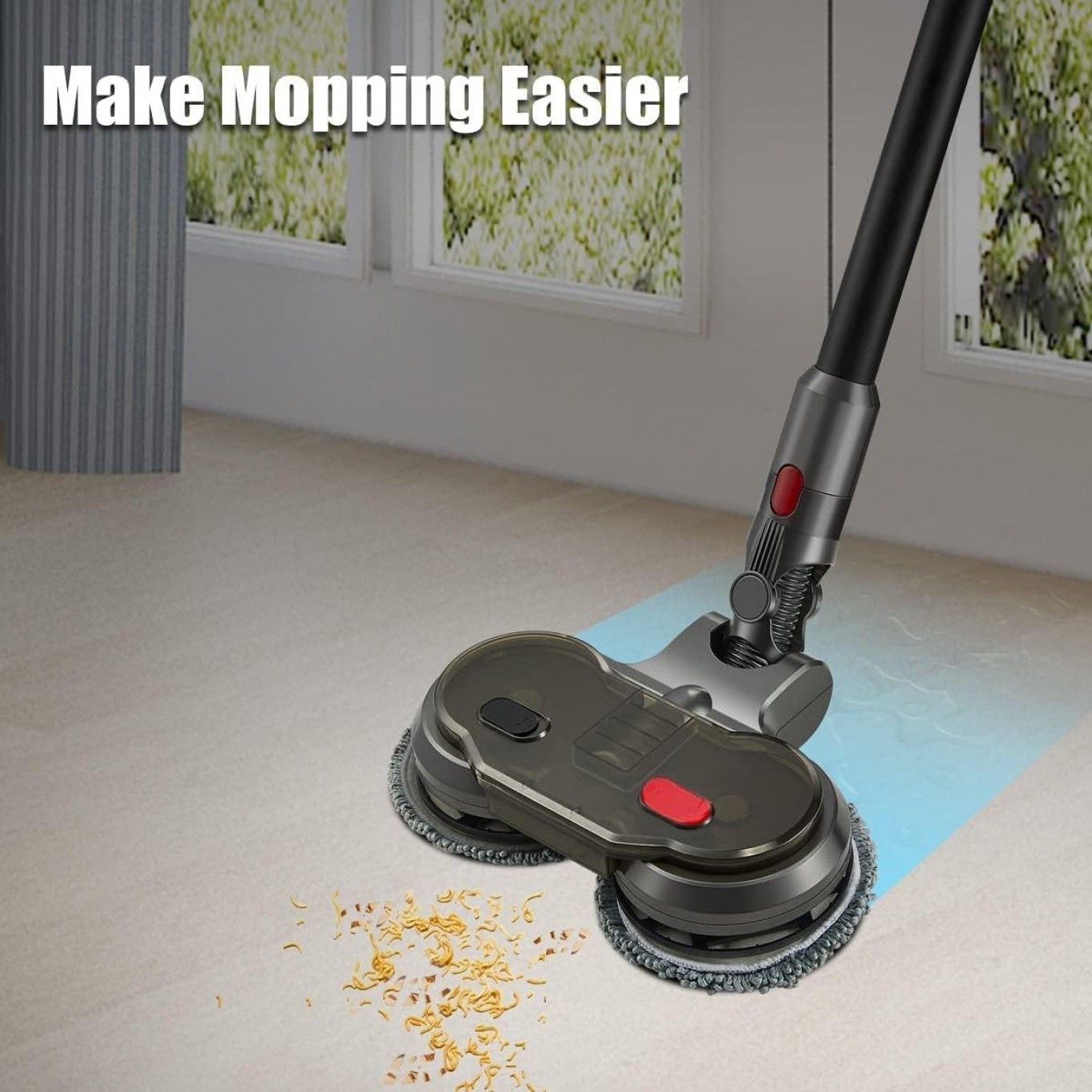 Εξάρτημα Σφουγγαρίστρας για Ηλεκτρική Σκούπα Dyson V7 V8 V10 V11 με 2 Περιστρεφόμενες Κεφαλές και 4 Πανάκια Εξάρτημα Σφουγγαρίστρας για Ηλεκτρική Σκούπα Dyson V7 V8 V10 V11 με 2 Περιστρεφόμενες Κεφαλές και 4 Πανάκια