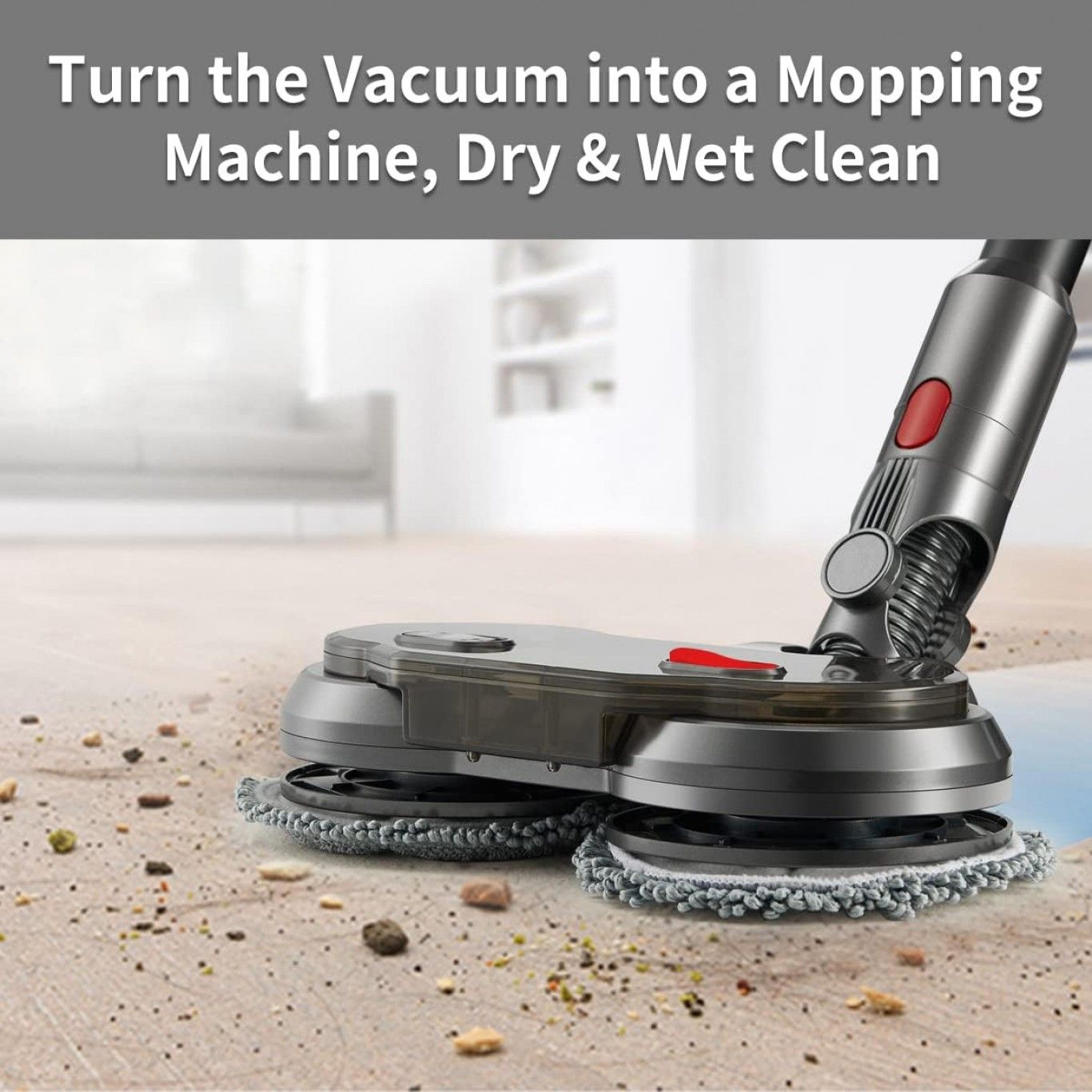 Εξάρτημα Σφουγγαρίστρας για Ηλεκτρική Σκούπα Dyson V7 V8 V10 V11 με 2 Περιστρεφόμενες Κεφαλές και 4 Πανάκια Εξάρτημα Σφουγγαρίστρας για Ηλεκτρική Σκούπα Dyson V7 V8 V10 V11 με 2 Περιστρεφόμενες Κεφαλές και 4 Πανάκια