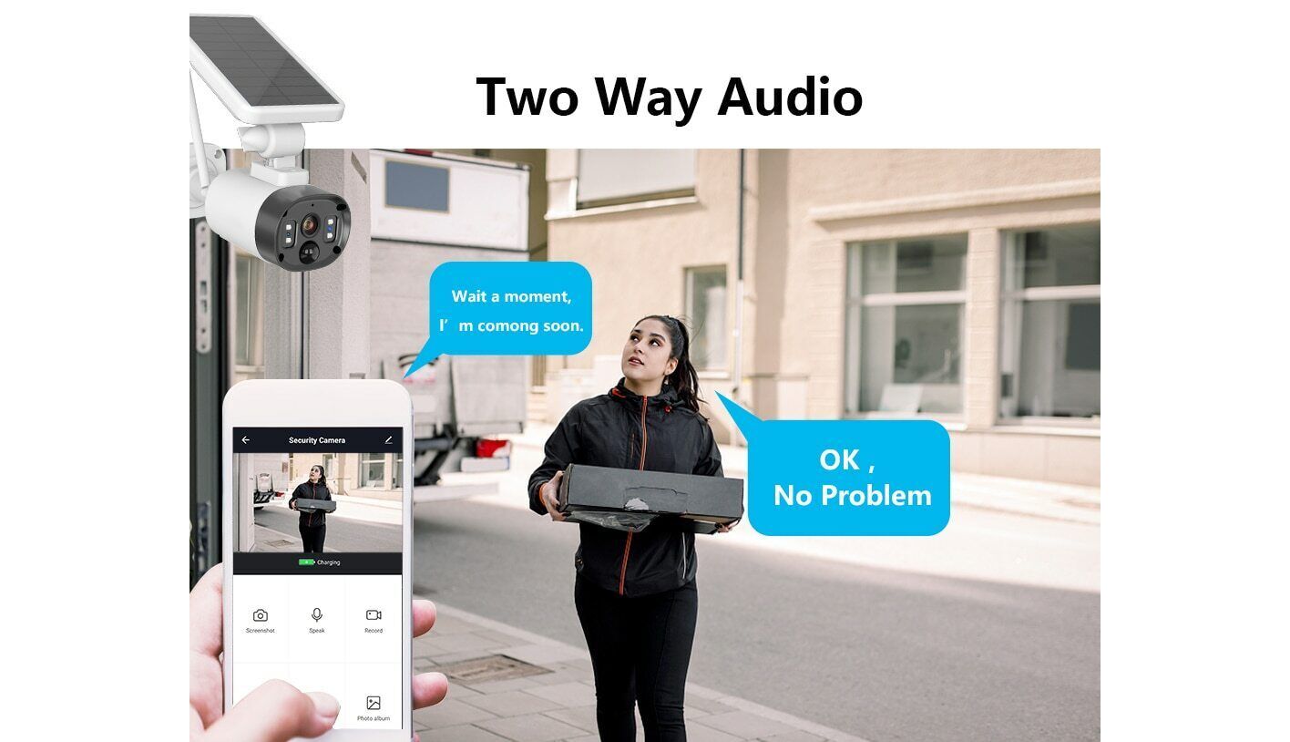 Εξωτερική Αδιάβροχη Ασύρματη Κάμερα 1080p Full HD με Ηλιακό Πάνελ, Wifi, Ανιχνευτή Κίνησης, Μικρόφωνο-Ηχείο και Παρακολούθηση μέσω Εφαρμογής Tuya Εξωτερική Αδιάβροχη Ασύρματη Κάμερα 1080p Full HD με Ηλιακό Πάνελ, Wifi, Ανιχνευτή Κίνησης, Μικρόφωνο-Ηχείο και Παρακολούθηση μέσω Εφαρμογής Tuya