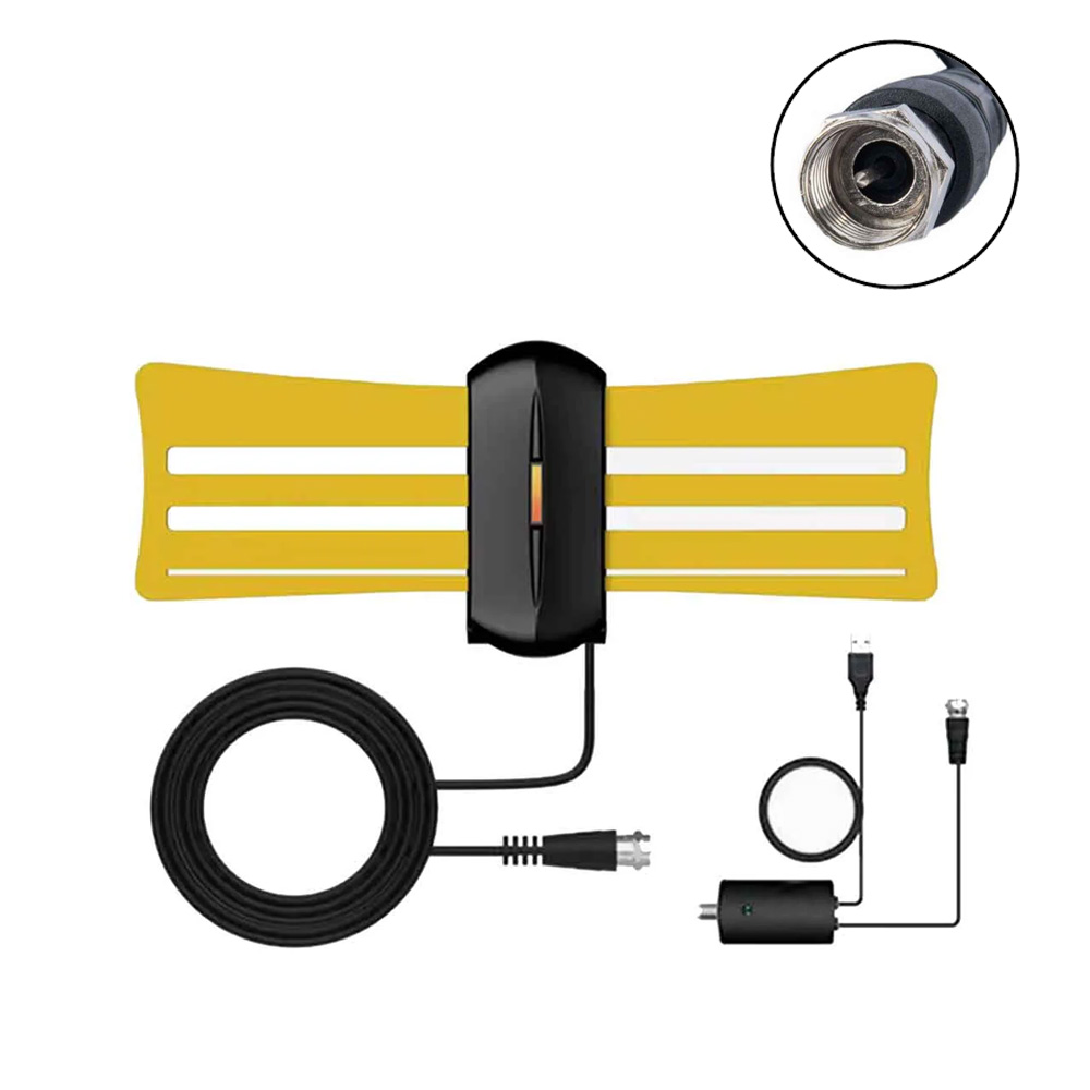 Εξωτερική και Εσωτερική Κεραία Τηλεόρασης 28db με Ενισχυτή - Τροφοδοσία USB και Σύνδεση με Ομοαξονικό Coaxial Χρυσή Εξωτερική και Εσωτερική Κεραία Τηλεόρασης 28db με Ενισχυτή - Τροφοδοσία USB και Σύνδεση με Ομοαξονικό Coaxial Χρυσή