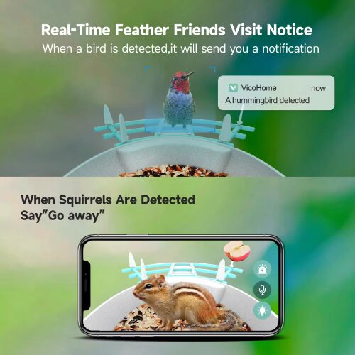 AI Έξυπνη Κάμερα Ηλιακή για Τροφοδοσία Πουλιών – Smart Bird Feeder – Λευκό/Πράσινο AI Έξυπνη Κάμερα Ηλιακή για Τροφοδοσία Πουλιών – Smart Bird Feeder – Λευκό/Πράσινο