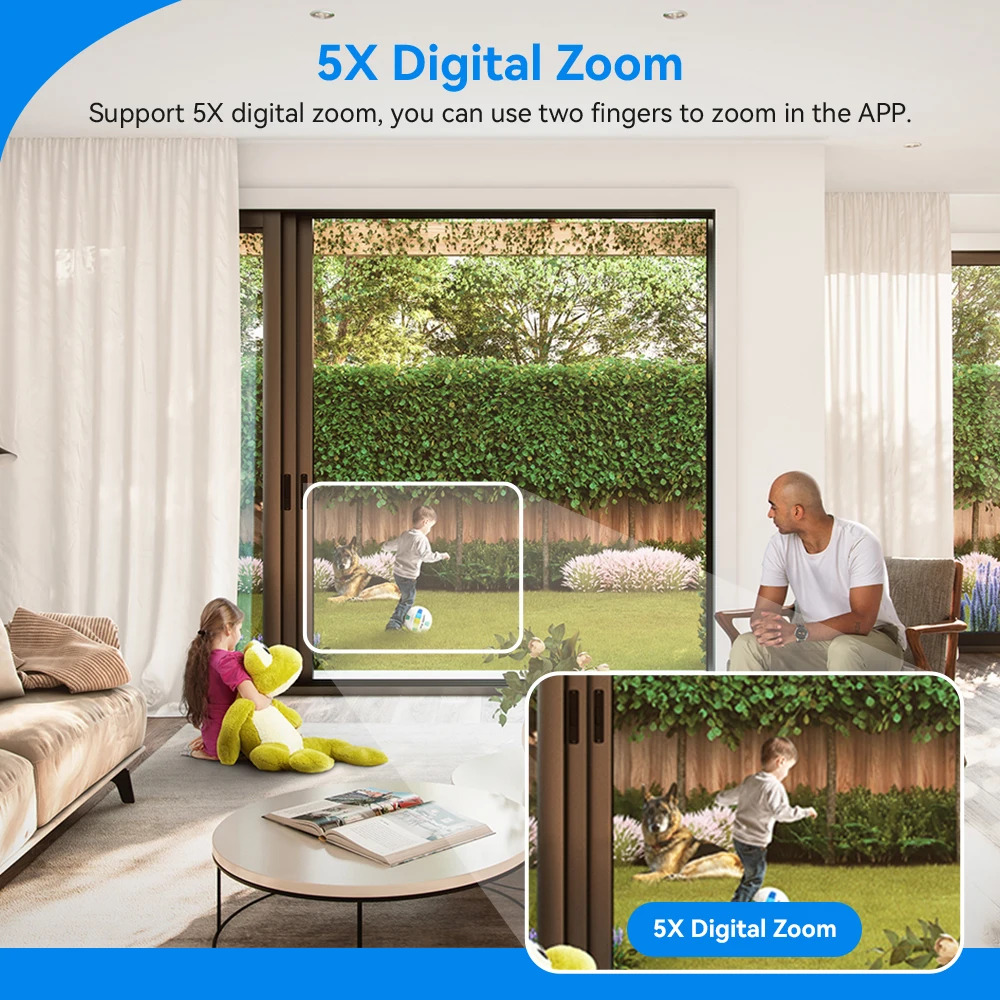 Έξυπνη Κάμερα WiFi 1080P HD με οθόνη 2,8 Ιντσών, Αμφίδρομη Επικοινωνία, Ανίχνευση Κίνησης & Έγχρωμη Νυχτερινή Όραση Έξυπνη Κάμερα WiFi 1080P HD με οθόνη 2,8 Ιντσών, Αμφίδρομη Επικοινωνία, Ανίχνευση Κίνησης & Έγχρωμη Νυχτερινή Όραση