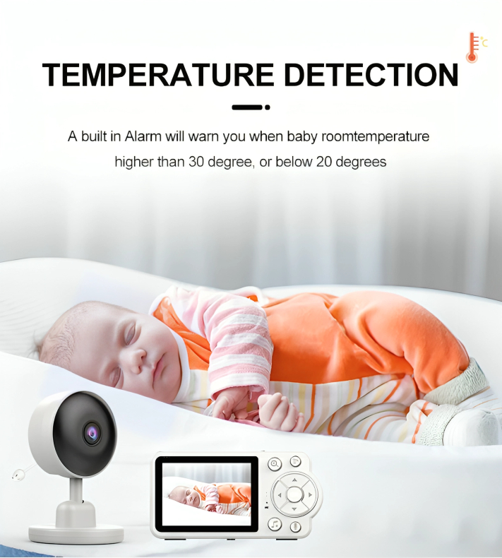 Έξυπνη WiFi Κάμερα Παρακολούθησης Μωρού με Οθόνη 2,8 ιντσών 1080p - Με Ανίχνευση Κλάματος & Λειτουργία Νανουρίσματος Έξυπνη WiFi Κάμερα Παρακολούθησης Μωρού με Οθόνη 2,8 ιντσών 1080p - Με Ανίχνευση Κλάματος & Λειτουργία Νανουρίσματος