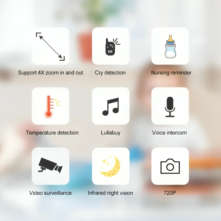 Έξυπνη WiFi Κάμερα Παρακολούθησης Μωρού με Οθόνη 2,8 ιντσών 1080p - Με Ανίχνευση Κλάματος & Λειτουργία Νανουρίσματος Έξυπνη WiFi Κάμερα Παρακολούθησης Μωρού με Οθόνη 2,8 ιντσών 1080p - Με Ανίχνευση Κλάματος & Λειτουργία Νανουρίσματος
