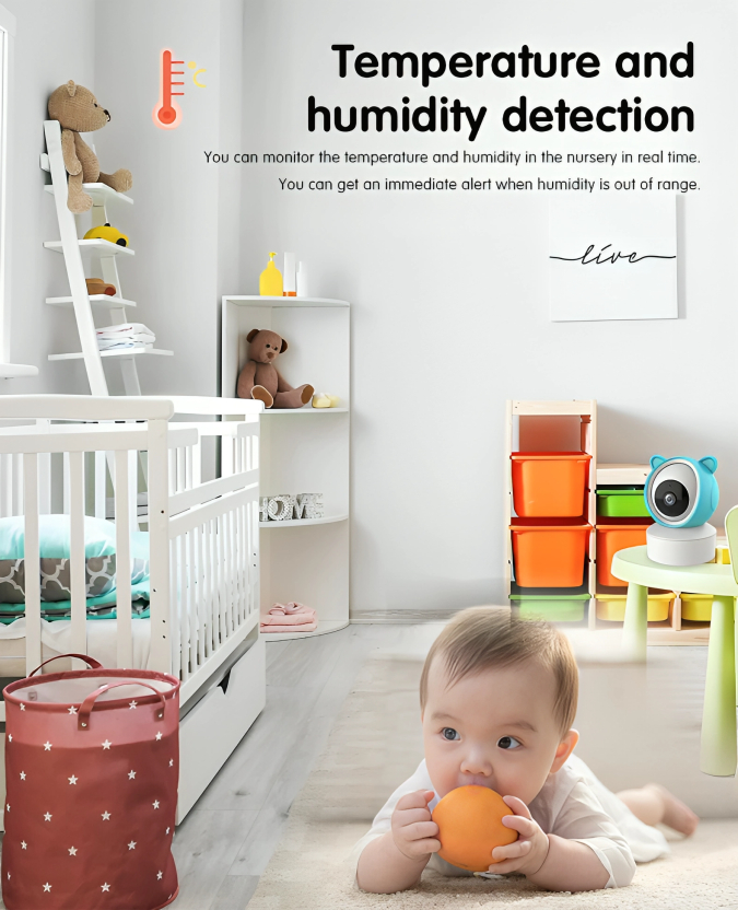 Έξυπνη WiFi Κάμερα Παρακολούθησης Μωρού με Οθόνη 5 ιντσών 1080p - Με Ανίχνευση Κλάματος & Αμφίδρομη Επικοινωνία - Tuya Έξυπνη WiFi Κάμερα Παρακολούθησης Μωρού με Οθόνη 5 ιντσών 1080p - Με Ανίχνευση Κλάματος & Αμφίδρομη Επικοινωνία - Tuya