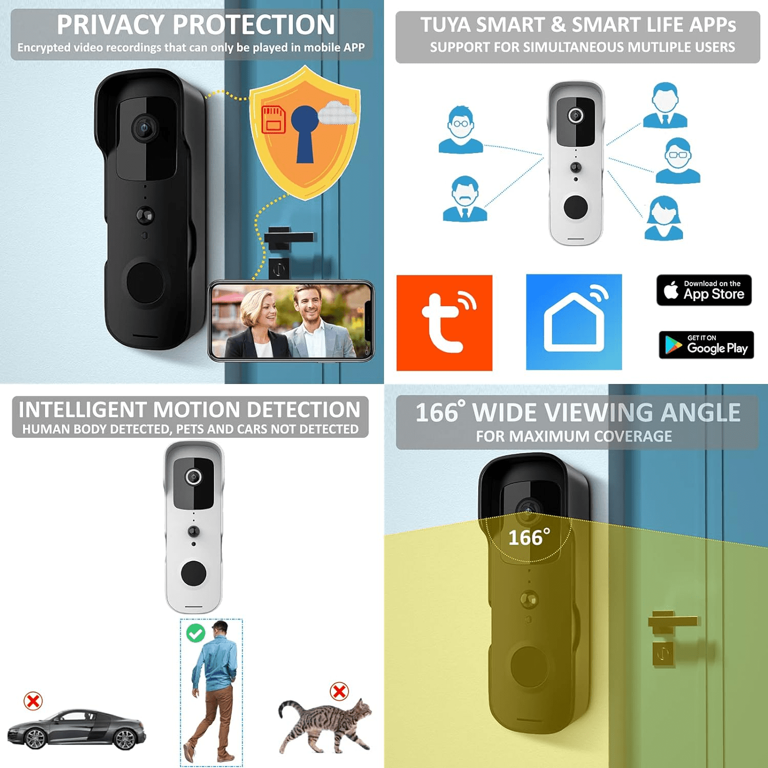 Έξυπνο Ασύρματο WiFi Κουδούνι Πόρτας με Κάμερα 4K και Αισθητήρα Κίνησης - Andowl Έξυπνο Ασύρματο WiFi Κουδούνι Πόρτας με Κάμερα 4K και Αισθητήρα Κίνησης - Andowl