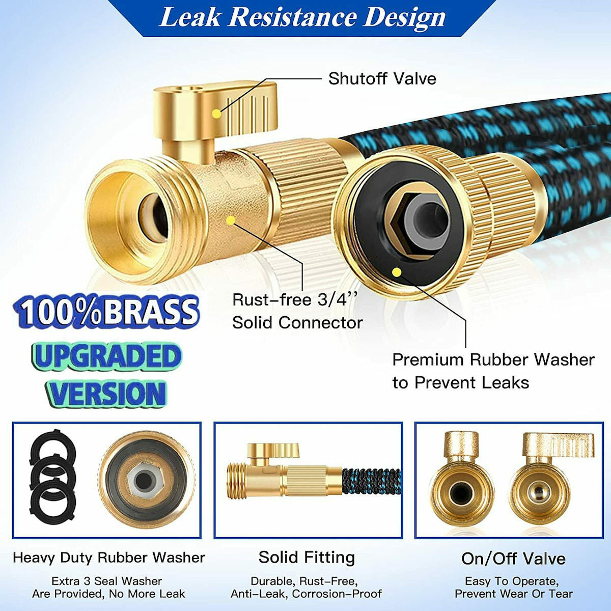 Έξυπνο - Επεκτεινόμενο Λάστιχο Ποτίσματος 22.5 Μέτρα με Πιστόλι και 7 Ρυθμίσεις Ψεκασμού Μαύρο/Μπλε Έξυπνο - Επεκτεινόμενο Λάστιχο Ποτίσματος 22.5 Μέτρα με Πιστόλι και 7 Ρυθμίσεις Ψεκασμού Μαύρο/Μπλε