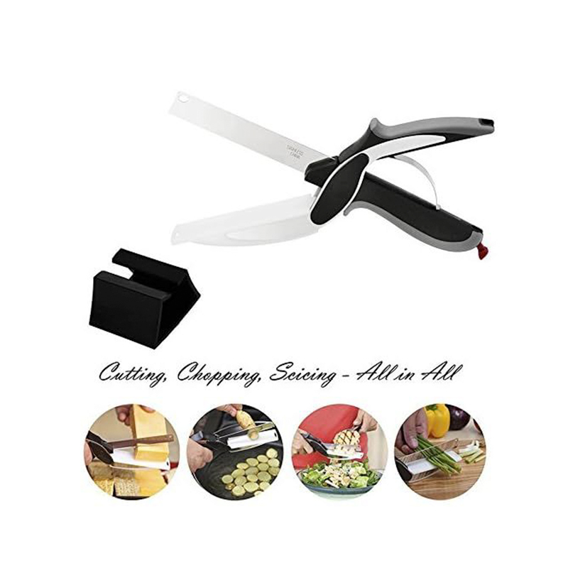 Έξυπνο Μαχαίρι Κόφτης 2 σε 1 με Ενσωματωμένη Σανίδα Κοπής Έξυπνο Μαχαίρι Κόφτης 2 σε 1 με Ενσωματωμένη Σανίδα Κοπής