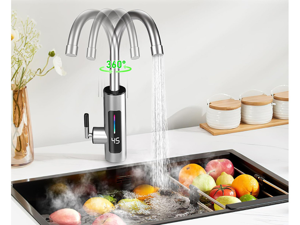 Έξυπνος Ηλεκτρικός Ταχυθερμαντήρας Βρύσης με Οθόνη LED 3000W Έξυπνος Ηλεκτρικός Ταχυθερμαντήρας Βρύσης με Οθόνη LED 3000W