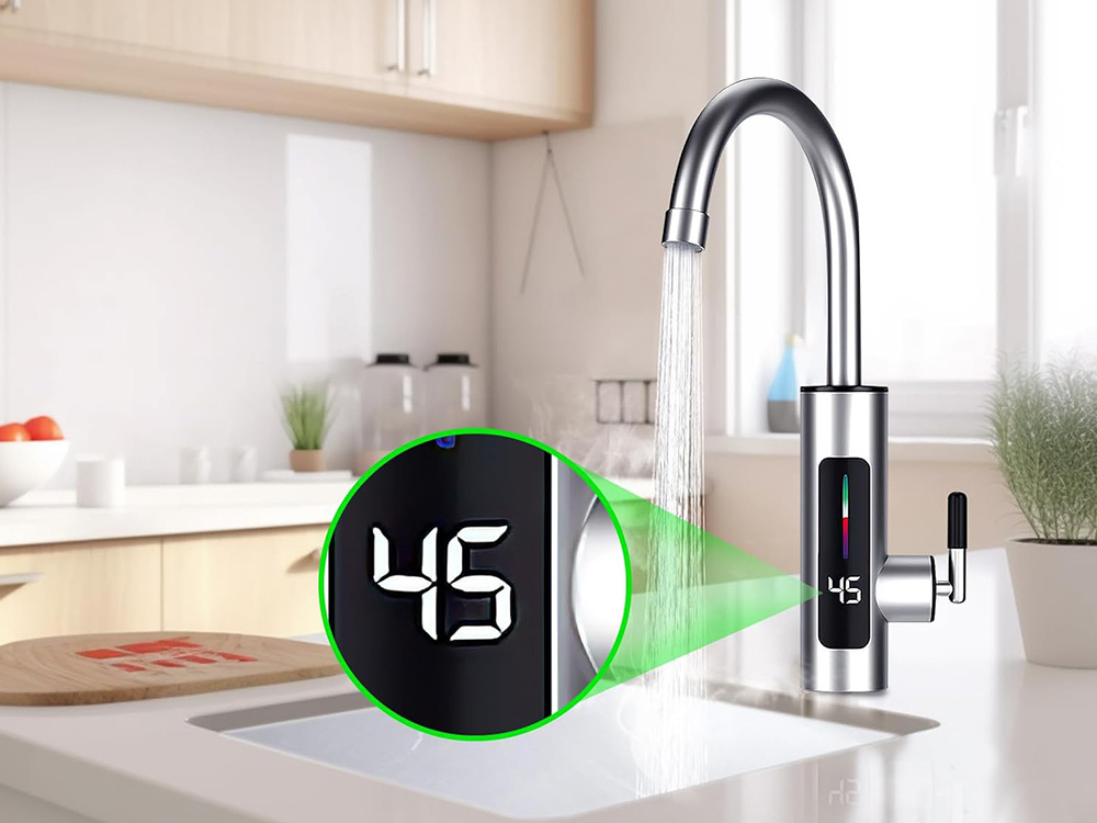 Έξυπνος Ηλεκτρικός Ταχυθερμαντήρας Βρύσης με Οθόνη LED 3000W Έξυπνος Ηλεκτρικός Ταχυθερμαντήρας Βρύσης με Οθόνη LED 3000W