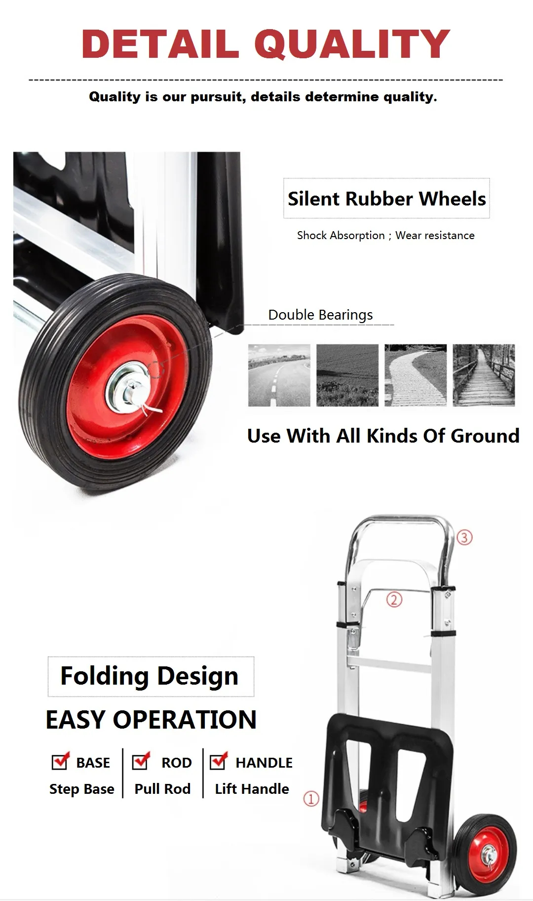 Ελαφρύ Τροχήλατο Πτυσσόμενο & Αναδιπλούμενο Καρότσι Μεταφορών Φορτίου βάρους έως 90kg - Αλουμινίου με Ρόδες & Λάστιχα 43x40x110cm Ελαφρύ Τροχήλατο Πτυσσόμενο & Αναδιπλούμενο Καρότσι Μεταφορών Φορτίου βάρους έως 90kg - Αλουμινίου με Ρόδες & Λάστιχα 43x40x110cm