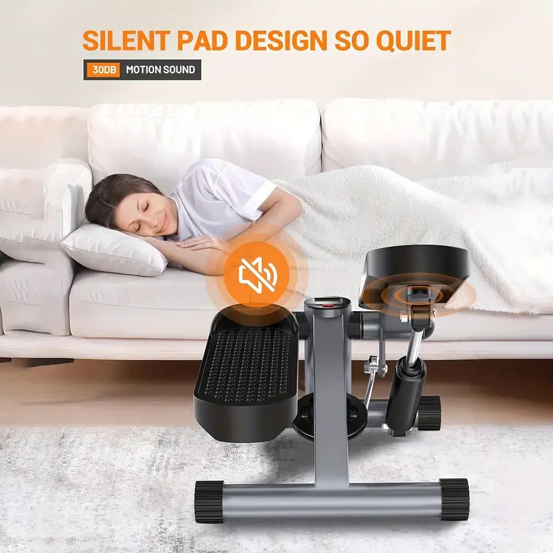 Ελλειπτικό Mini Stepper Πλάγιας Κίνησης για Εκγύμναση Όλου του Σώματος με LCD Οθόνη & Ρύθμιση ύψους - Μαύρο Ελλειπτικό Mini Stepper Πλάγιας Κίνησης για Εκγύμναση Όλου του Σώματος με LCD Οθόνη & Ρύθμιση ύψους - Μαύρο