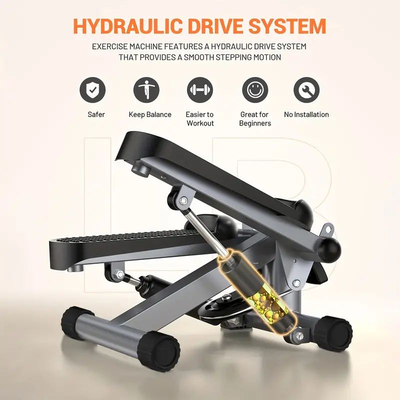 Ελλειπτικό Mini Stepper Πλάγιας Κίνησης για Εκγύμναση Όλου του Σώματος με LCD Οθόνη & Ρύθμιση ύψους - Μαύρο Ελλειπτικό Mini Stepper Πλάγιας Κίνησης για Εκγύμναση Όλου του Σώματος με LCD Οθόνη & Ρύθμιση ύψους - Μαύρο