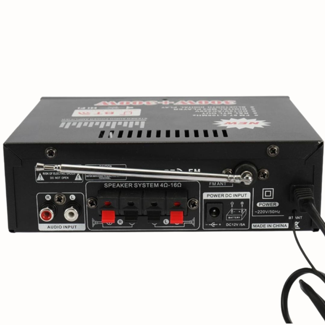 Ενισχυτής Ήχου με Karaoke με Bluetooth, USB, SD & FM Ραδιόφωνο σε Χρυσό Χρώμα BT-658A Ενισχυτής Ήχου με Karaoke με Bluetooth, USB, SD & FM Ραδιόφωνο σε Χρυσό Χρώμα BT-658A