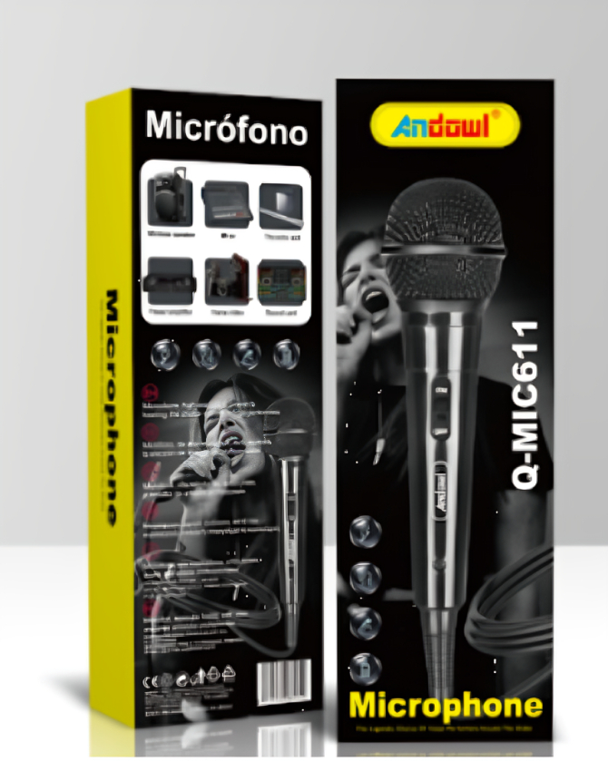 Ενσύρματο 3,5mm Δυναμικό Μικρόφωνο Χειρός - Andowl Ενσύρματο 3,5mm Δυναμικό Μικρόφωνο Χειρός - Andowl