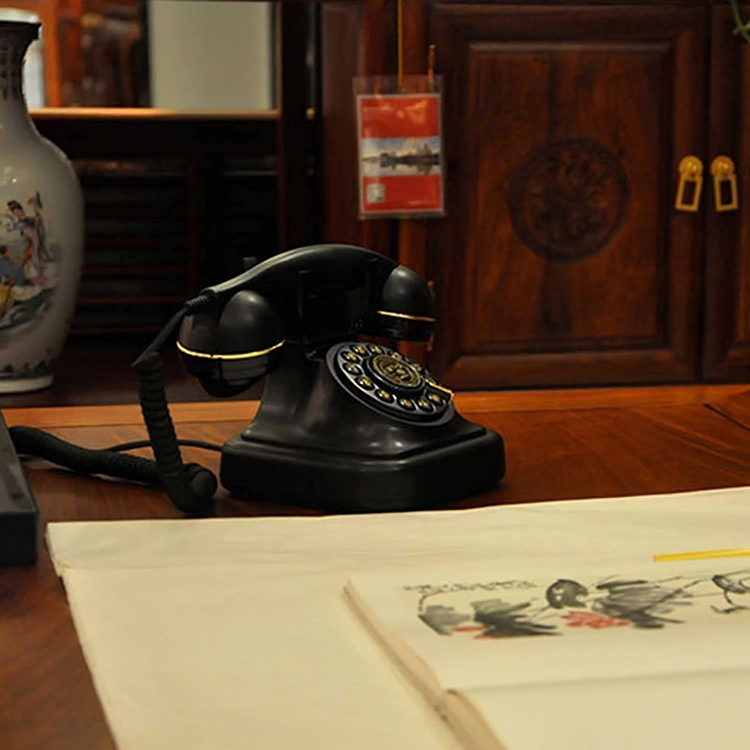 Ενσύρματο Ρετρό Σταθερό Τηλέφωνο με Κυκλικό Καντράν - OHO Ενσύρματο Ρετρό Σταθερό Τηλέφωνο με Κυκλικό Καντράν - OHO