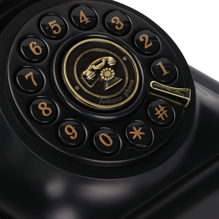 Ενσύρματο Ρετρό Σταθερό Τηλέφωνο με Κυκλικό Καντράν - OHO Ενσύρματο Ρετρό Σταθερό Τηλέφωνο με Κυκλικό Καντράν - OHO