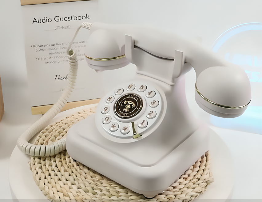 Ενσύρματο Ρετρό Σταθερό Τηλέφωνο με Κυκλικό Καντράν - OHO Ενσύρματο Ρετρό Σταθερό Τηλέφωνο με Κυκλικό Καντράν - OHO