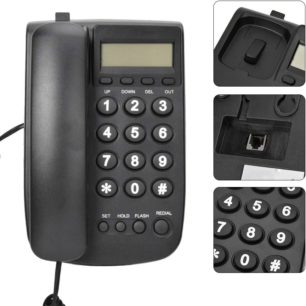 Ενσύρματο Σταθερό Τηλέφωνο με Οθόνη, Ανοιχτή Ακρόαση & Ιστορικό Κλήσεων - Pashaphone Ενσύρματο Σταθερό Τηλέφωνο με Οθόνη, Ανοιχτή Ακρόαση & Ιστορικό Κλήσεων - Pashaphone