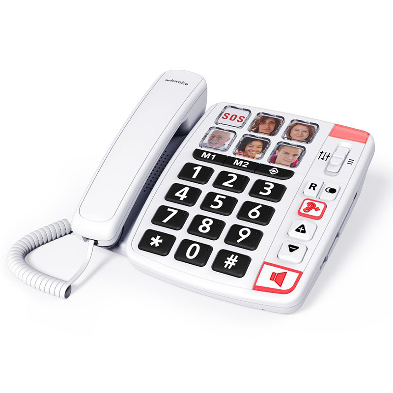 Ενσύρματο Τηλέφωνο για Ηλικιωμένους με Ανοιχτή Ακρόαση, Μεγάλα Κουμπιά & Σύστημα Braille Ενσύρματο Τηλέφωνο για Ηλικιωμένους με Ανοιχτή Ακρόαση, Μεγάλα Κουμπιά & Σύστημα Braille