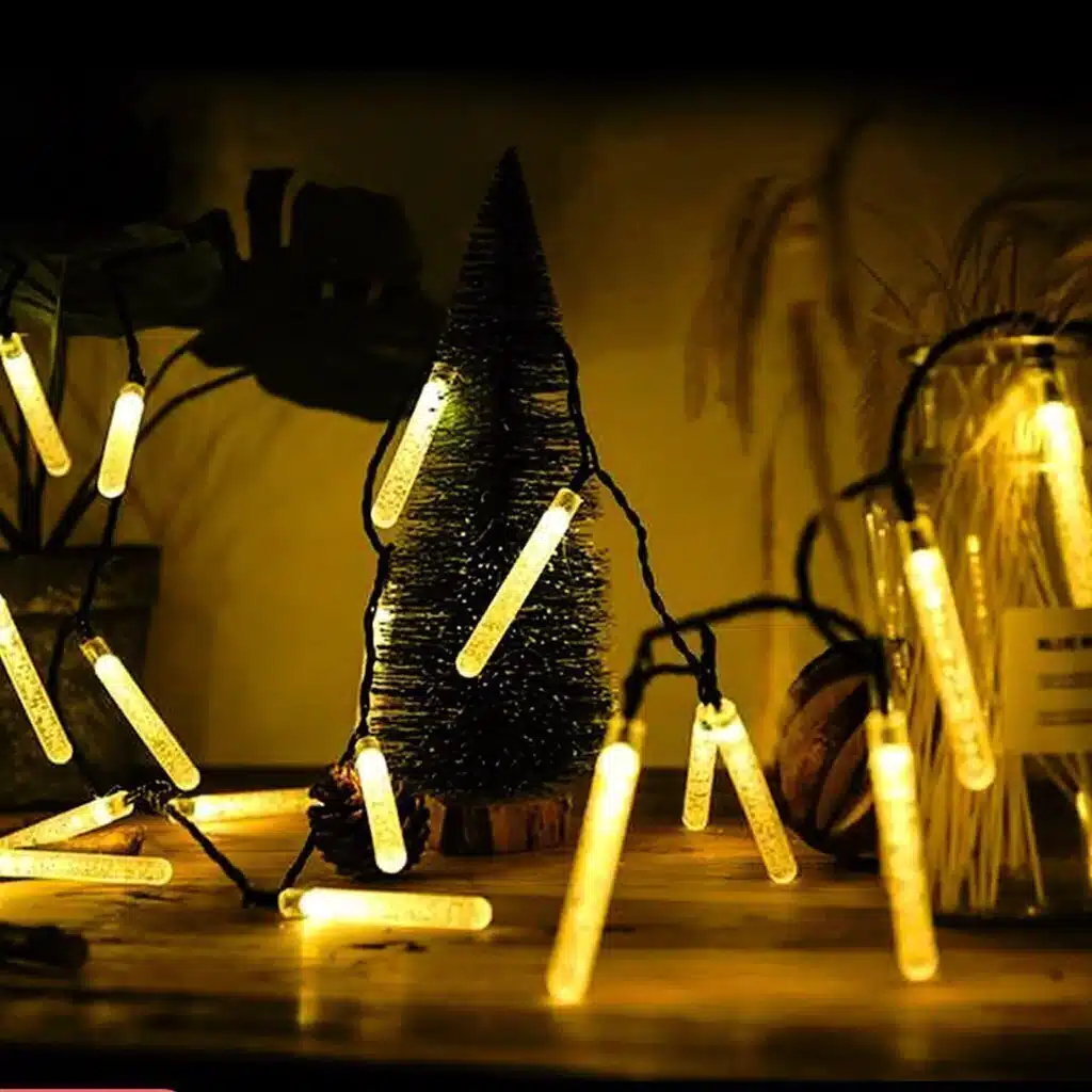 Εντυπωσιακά Χριστουγεννιάτικα Λαμπάκια Ρεύματος - Κρύσταλλοι 50 LED Θερμού Λευκού Φωτισμού Εντυπωσιακά Χριστουγεννιάτικα Λαμπάκια Ρεύματος - Κρύσταλλοι 50 LED Θερμού Λευκού Φωτισμού