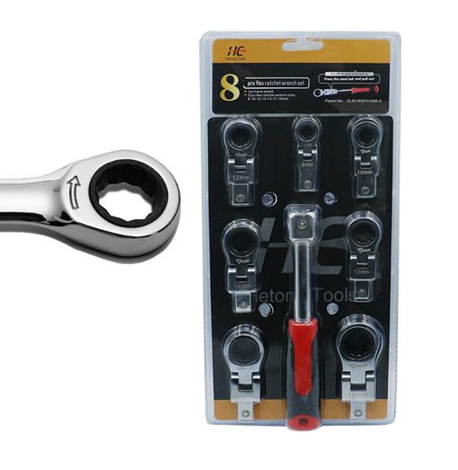 Επαγγελματικά Σετ Κλειδιών Γερμανοπολύγωνα με Καστάνια & Σπαστή Κεφαλή 8τμχ Επαγγελματικά Σετ Κλειδιών Γερμανοπολύγωνα με Καστάνια & Σπαστή Κεφαλή 8τμχ