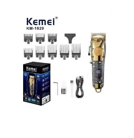 Επαγγελματική Επαναφορτιζόμενη Κουρευτική & Ξυριστική Μηχανή - Trimmer KEMEI KM-1829 με Μπαταρία - Xρυσή Επαγγελματική Επαναφορτιζόμενη Κουρευτική & Ξυριστική Μηχανή - Trimmer KEMEI KM-1829 με Μπαταρία - Xρυσή