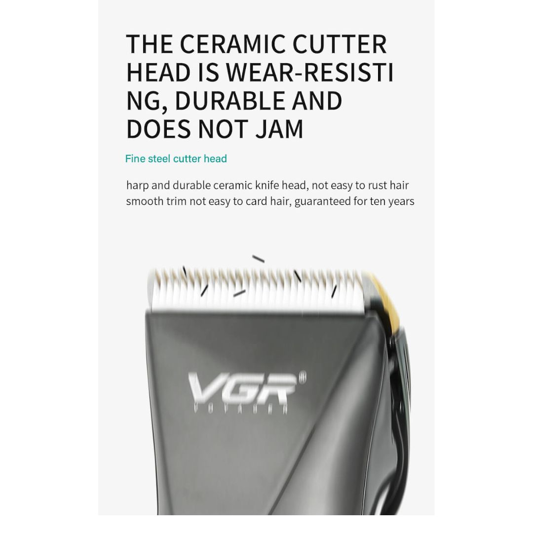 Επαγγελματική Επαναφορτιζόμενη Κουρευτική Μηχανή σε Γκρι Χρώμα VGR V-661 Επαγγελματική Επαναφορτιζόμενη Κουρευτική Μηχανή σε Γκρι Χρώμα VGR V-661