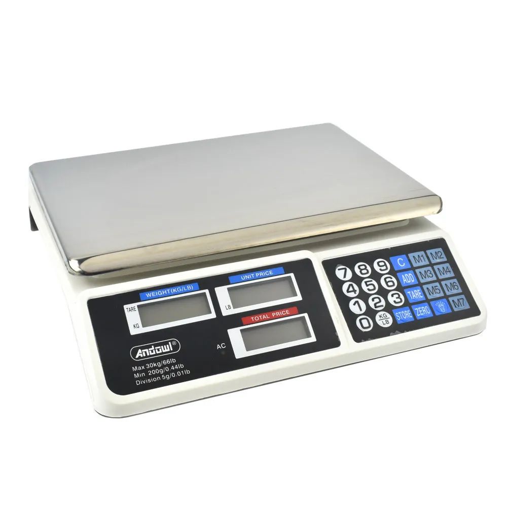 Επαγγελματική Ηλεκτρονική Ζυγαριά με Ικανότητα Ζύγισης 30kg και Υποδιαίρεση 200gr Andowl ACS-809 Επαγγελματική Ηλεκτρονική Ζυγαριά με Ικανότητα Ζύγισης 30kg και Υποδιαίρεση 200gr Andowl ACS-809