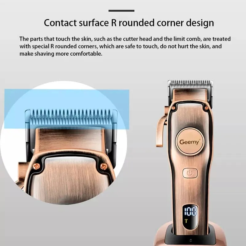 Επαγγελματική Κουρευτική Μηχανή - Ασύρματη & Ενσύρματη με Ρυθμιζόμενη Λεπίδα - Geemy Επαγγελματική Κουρευτική Μηχανή - Ασύρματη & Ενσύρματη με Ρυθμιζόμενη Λεπίδα - Geemy