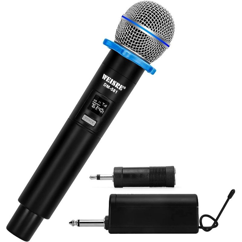 Επαγγελματικό Επαναφορτιζόμενο Ασύρματο Μικρόφωνο Χειρός για Karaoke – Ηχογράφηση Φωνής Jack 6.35mm Επαγγελματικό Επαναφορτιζόμενο Ασύρματο Μικρόφωνο Χειρός για Karaoke – Ηχογράφηση Φωνής Jack 6.35mm