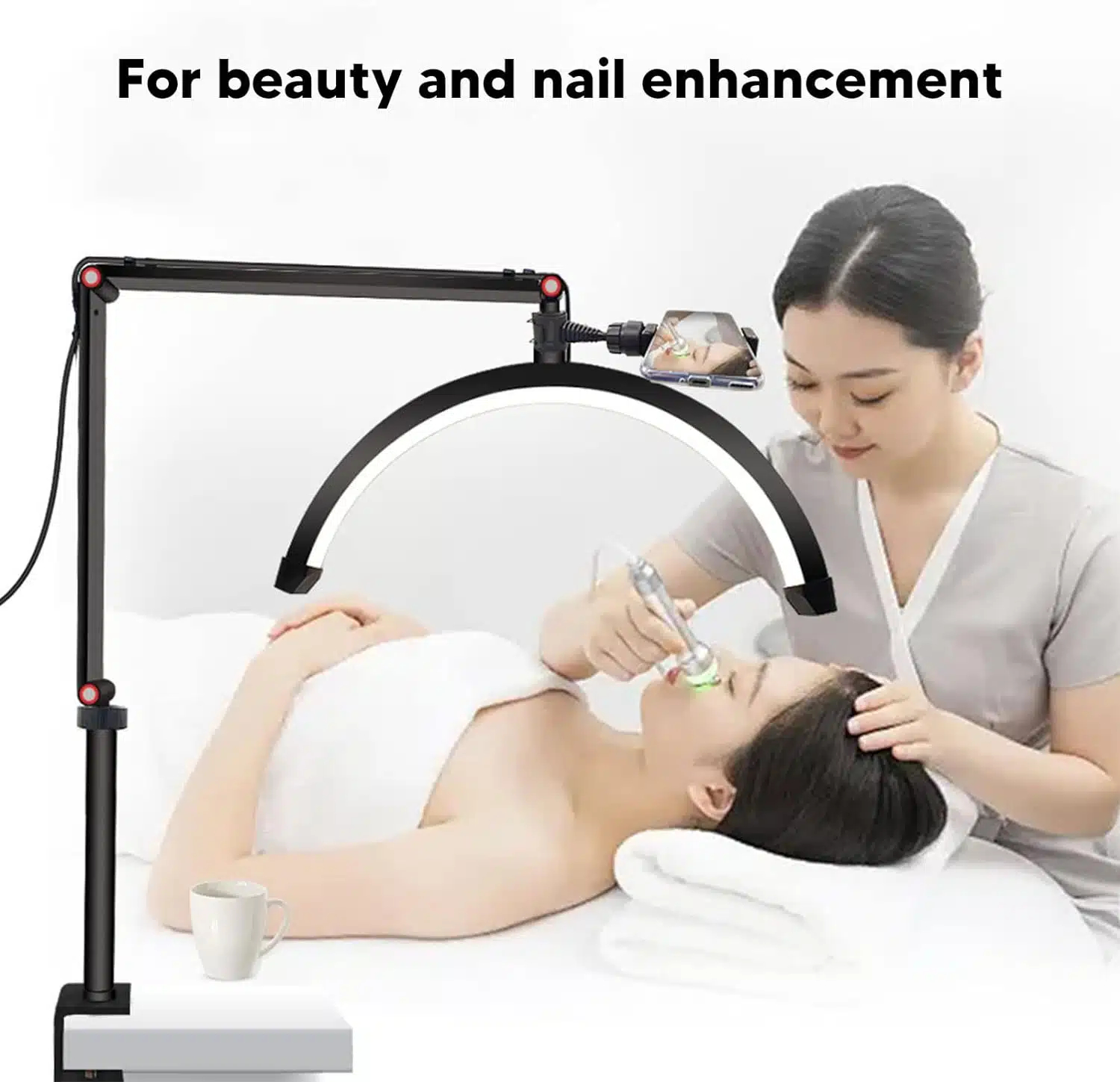 Επαγγελματικό Επιτραπέζιο Φωτιστικό Μισοφέγγαρο με Βάση Στήριξης Επεκτεινόμενο με Δυνατότητα Περιστροφής 360° Επαγγελματικό Επιτραπέζιο Φωτιστικό Μισοφέγγαρο με Βάση Στήριξης Επεκτεινόμενο με Δυνατότητα Περιστροφής 360°