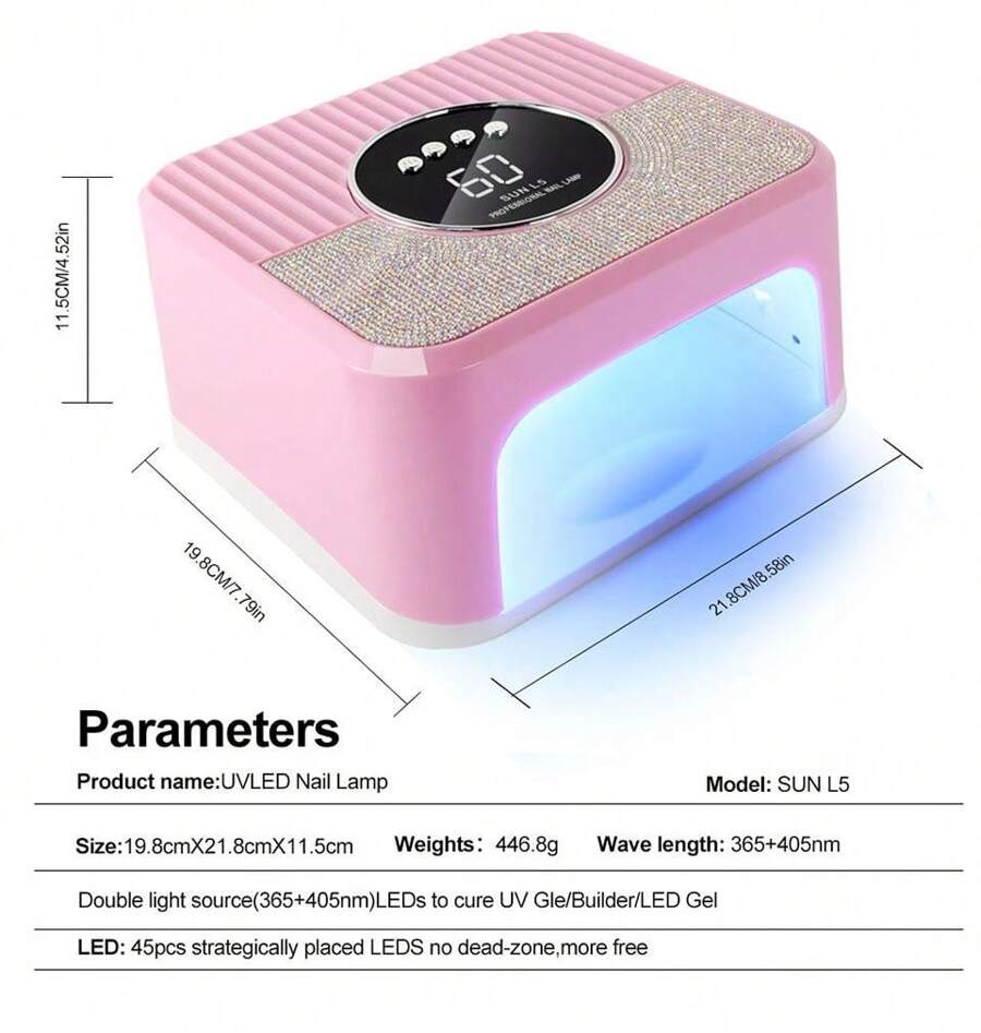 Επαγγελματικό Φουρνάκι Νυχιών UV LED 268W με Στρας Επαγγελματικό Φουρνάκι Νυχιών UV LED 268W με Στρας