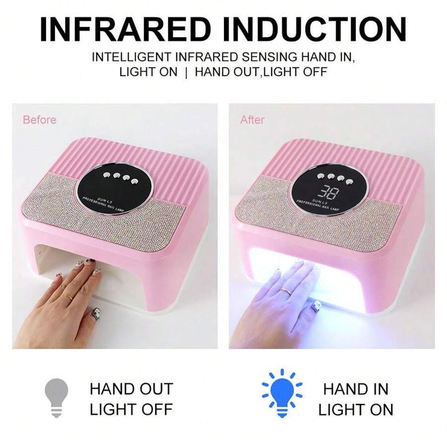 Επαγγελματικό Φουρνάκι Νυχιών UV LED 268W με Στρας Επαγγελματικό Φουρνάκι Νυχιών UV LED 268W με Στρας